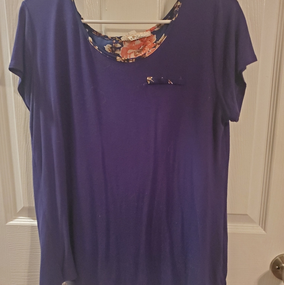 Maternity Navy and Floral blouse